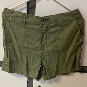 Sanctuary Olive Green Cargo-Style Bermuda Shorts